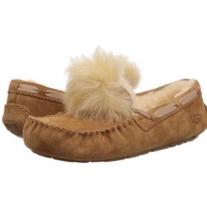 UGG Dakota PomPom Slippers In Chestnut Size 7